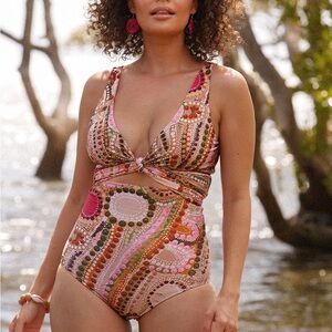 Stylish Pink and Orange Bikini